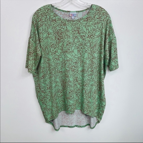 LuLaRoe Green Red Floral Print Tunic Top Small - Picture 9 of 9